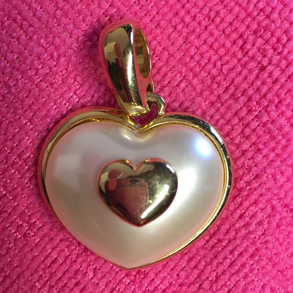 Gold and pearl heart pendant - Picture 4 of 6